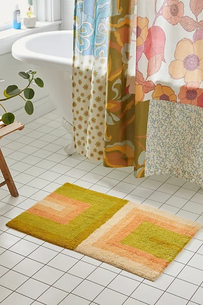 Urban Outfitters Gradient Bath Mat In Green At