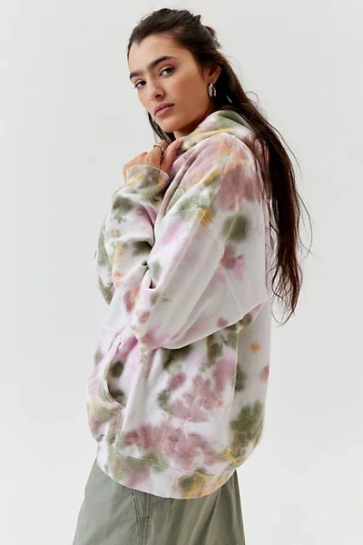 Urban Renewal Remade Dye Tech Hoodie Sweatshirt In Rose, Women's At Urban Outfitters