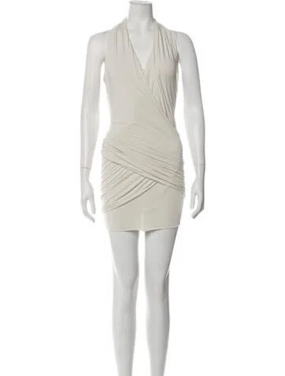 Pre-owned Urban Zen Halterneck Sleeveless Top In White