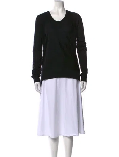 Pre-owned Urban Zen Wool Crew Neck Sweater In Black
