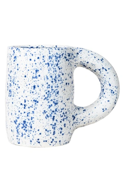 Utility Objects Nagai Stoneware Ceramic Mug In Speckled Blue