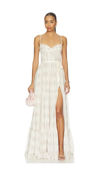 V. Chapman Gwen Maxi Dress In Vintage Victorian Stripe