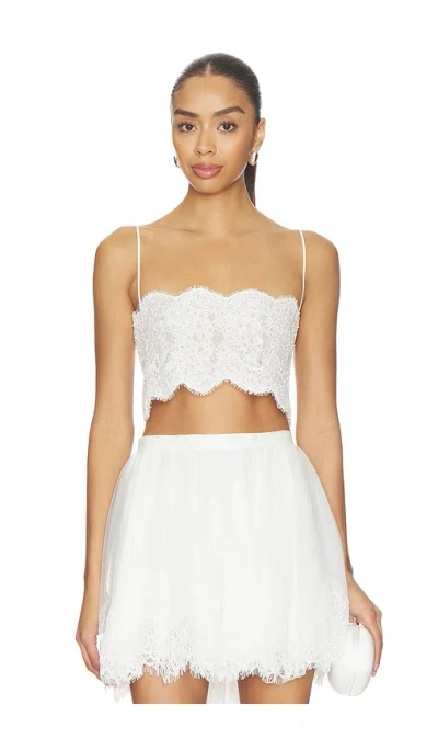V. Chapman Shiloh Cropped Top In White