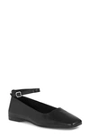 Vagabond Shoemakers Delia Ankle Strap Flat In Black