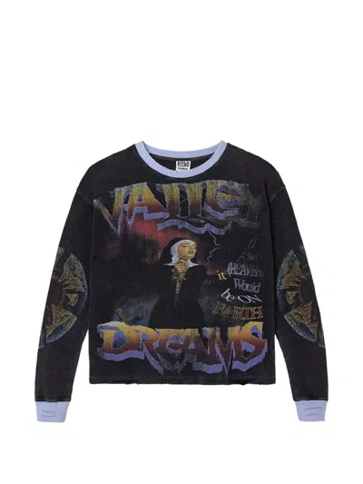 Vale Wrath Of Faith Thermal Waffle-knit Sweater In Black