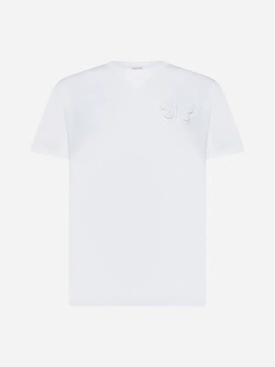 Valentino Butterfly Cotton T-shirt In White