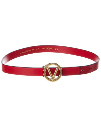 Valentino By Mario Valentino Baby Leather Belt In White