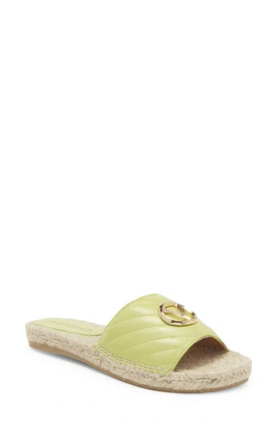 Valentino By Mario Valentino Clavel Espadrille Slide Sandal In Green