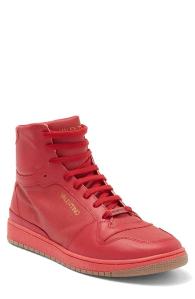 Valentino By Mario Valentino Louis High Top Sneaker In Red