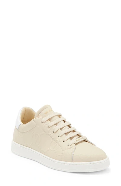 Valentino By Mario Valentino Sofia Vlogo Sneaker In Cream