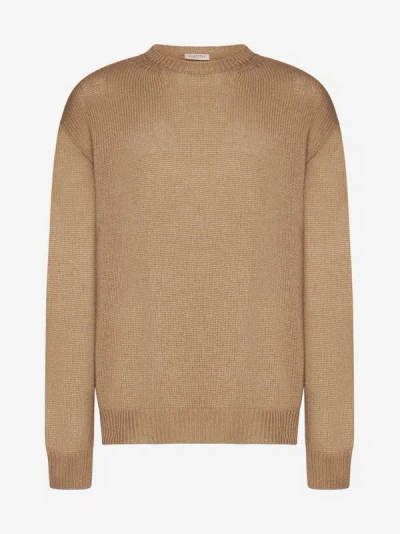 Valentino Cashmere Sweater In Camel