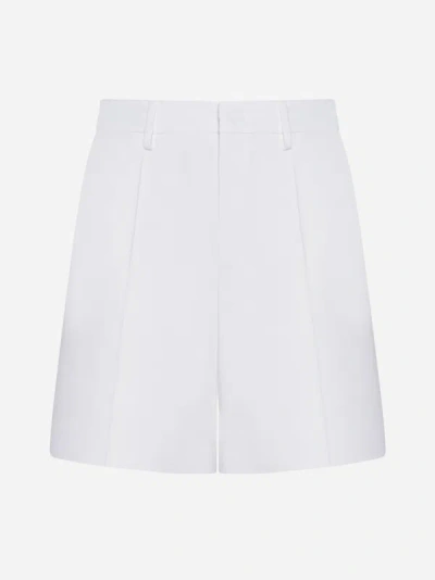 Valentino Cotton Shorts In White