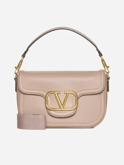 Valentino Garavani Alltime Leather Bag In Rose Cannelle