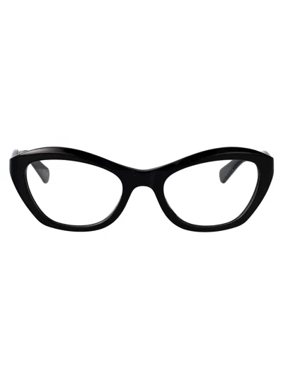 Valentino Garavani Black Black Transparent Acetate Glasses