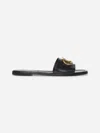 Valentino Garavani Black Calfskin Vlogo Signature Slide