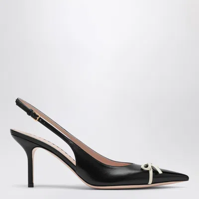 Valentino Garavani Black Pointed Slingback With Bow