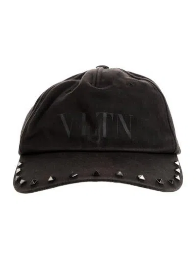 Pre-owned Valentino Garavani Cotton Baseball Cap In Black