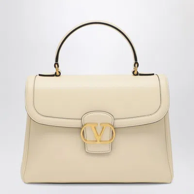 Valentino Garavani Large 9to5 Shoulder Bag In Butter Color In White