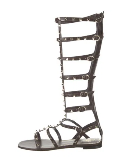 Pre-owned Valentino Garavani Leather Gladiator Sandals W/ Tags In Brown