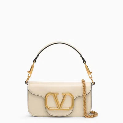 Valentino Garavani Ivory Small Locò Shoulder Bag In White