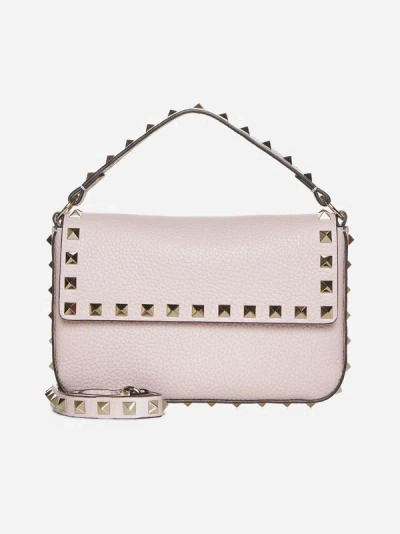 Valentino Garavani Rockstud Leather Pouch Bag In Pink