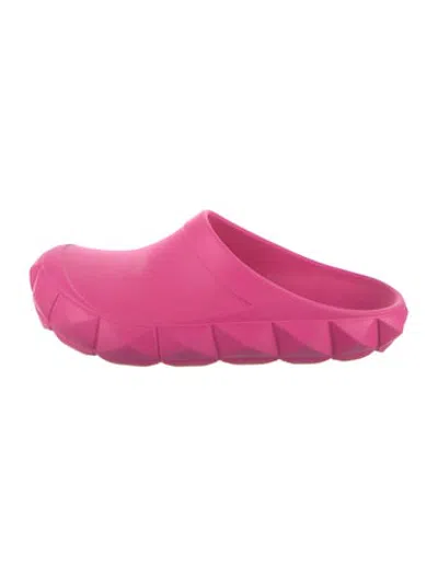 Pre-owned Valentino Garavani Rubber Mules In Pink