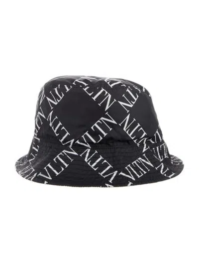 Pre-owned Valentino Garavani Valentino Logo Bucket Hat In Black