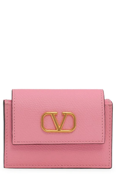 Valentino Garavani Vlogo Card Case In Pink