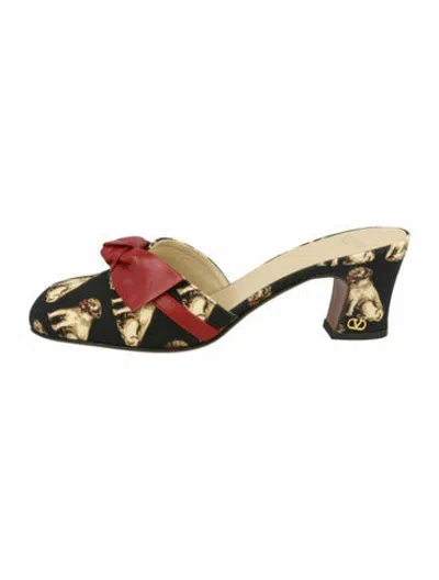 Pre-owned Valentino Garavani Vlogo Signature Mules W/ Tags In Black