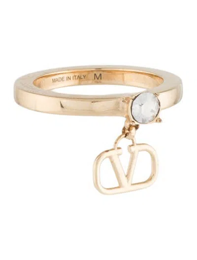 Pre-owned Valentino Garavani Vlogo Signature Ring In Multicolor