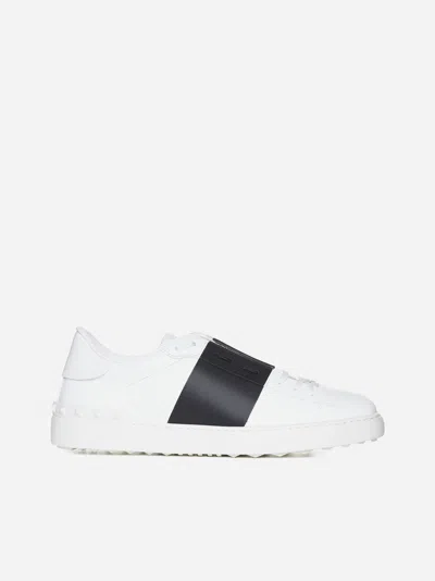Valentino Garavani White Calfskin Open Sneakers