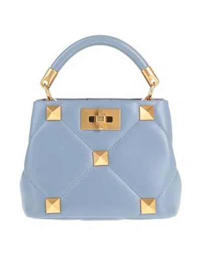 Valentino Garavani Woman Handbag Pastel Blue Size - Leather