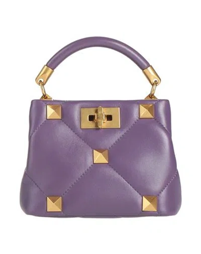 Valentino Garavani Woman Handbag Purple Size - Leather