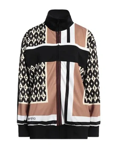 Valentino Garavani Woman Sweatshirt Camel Size L Polyester, Polyamide, Elastane In Beige