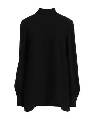 Valentino Garavani Woman Top Black Size 6 Silk In Black