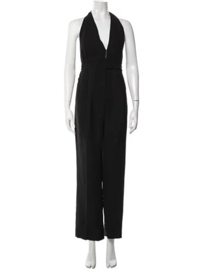 Pre-owned Valentino Halterneck Jumpsuit In Black
