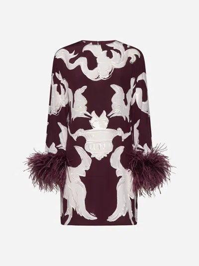 Valentino Print Silk Dress In Multi
