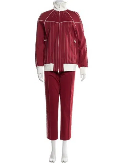 Pre-owned Valentino Striped Bomber Jacket In Red