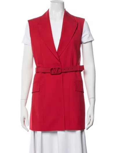Pre-owned Valentino Vest In Red