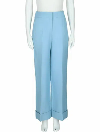 Pre-owned Valentino Virgin Wool Pants W/ Tags In Blue