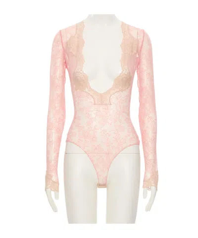 Valentino V-neck Long-sleeved Jumpsuit In White