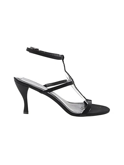 Pre-owned Valerie Stevens Sandals In Black
