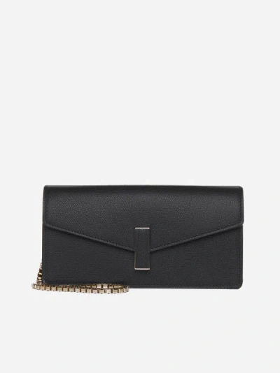 Valextra Iside Leather Clutch Bag In Black