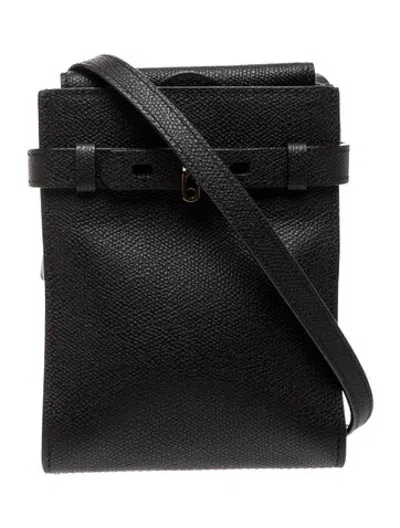 Pre-owned Valextra Leather Crossbody Bag In Black