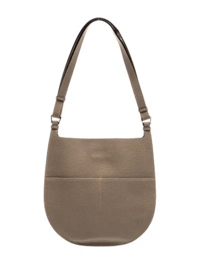 Pre-owned Valextra Leather Shoulder Bag In Neutrals