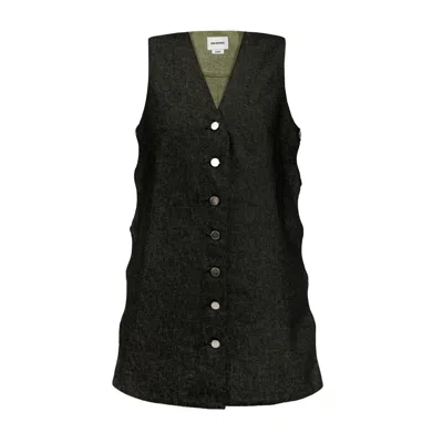 Van Brussel Women's Green / Black Bruno Vest Dress In Multi