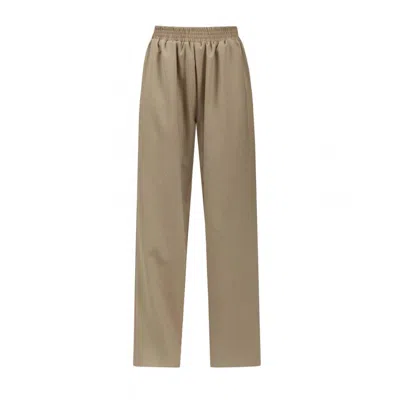Van Brussel Women's Neutrals Soren Elasticated Waist Trouser In Mushroom Stripe