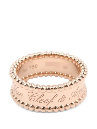 Pre-owned Van Cleef & Arpels 2010s Perlée Signature Ring In Pink