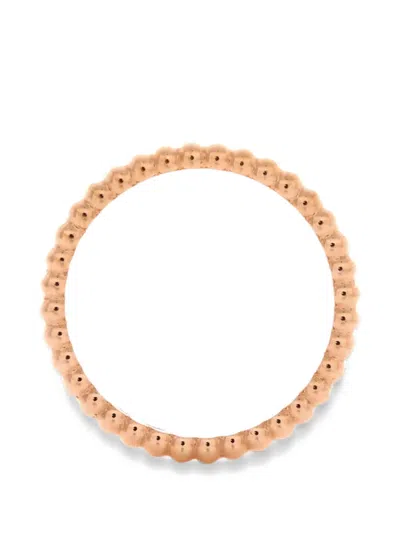 Pre-owned Van Cleef & Arpels Perlee 18k Rose Gold Small Ring In Pink