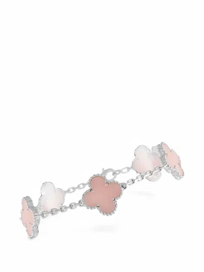 Pre-owned Van Cleef & Arpels Pink-opal Bracelet In Silver